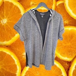 Loyal Threads Open Front Short Sleeve Hooded‎ Sweater Size 1X